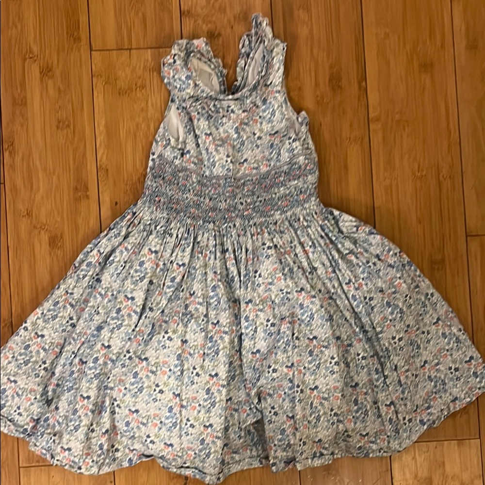 Floral Kids Dress in Blue and Pink